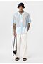 Patterned Ribbed Oversize Shirt - 2