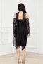 Lace Fabric Strapless Beaded Pencil Dress - - 8