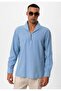 Apaş collar buttoned men's shirt - 2