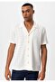 Apaş collar knitted patterned men's shirt - 6