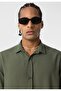 Basic oversize long sleeve linen look shirt - 6