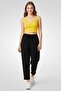 Women Regular Fit Solid Straight Leg Pants, Black - 2