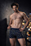 6-Pack Cactus Patterned Boxers - Comfortable Cut, Non-Marking Elastic Waistband - 7