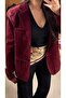 Bordo Süet Blazer Ceket - 3