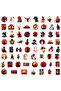 Bandai 60pcs Cartoon Game Red Dead Redemption Decorative Stationery Handbook Water Cup Computer Wate - 4