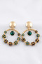Shambala Hoop Crystal Earrings 7 Cm. - 2