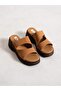 Cosvera Tan Wedge Heeled Women's Slippers - 4