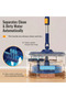 CoolMop Self Cleaning Square Spin Mop and Bucket with 5 Reusable Microfiber Pads - 8