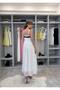 Women's White Polka Dot Embellished Dress - 3