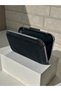 Black Laser Pattern Women's Evening Dress Bag with Black Handle Detail for Wedding Engagement Graduation - 8
