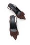 Alya Clara Women's Open Back Pointed Toe Thin Heeled Shoes 0012113 Brown - 3