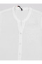 Plus Size Embroidery Detailed High Collar Viscose Women's Shirt - 5