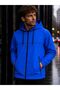 Water Repellent Oversize Men's Hooded Raincoat - 2