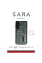 Samsung Galaxy S24 Fe Case Sara Leather Case with Business Card Holder - Dark Green - 2