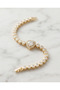 Heart Stone Detailed Gold Plated Tennis Bracelet