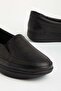 Large Size Genuine Leather Women's Casual Shoes Black Laser Printed Atom Model - 3