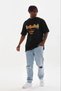 Men's Printed T-Shirt Short Sleeve Crew Neck Regular Fit T-Shirt - Black - 2