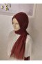 Red-Brown Dimple Model Light Brown Ready-Made Veil Ready-Made Shawl Ready-Made Turban