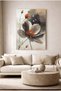 Pastel Tones Floral Decorative Tempered Glass Painting - Business, Home and School Painting - 2