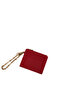 Genuine Leather Chain Women's Card Holder |   Liora 3237 Red - 3