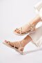 Dones Women's Flip Flops with Troc Shoes Beige - 3