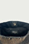 Mini Shoulder Bag from the Freya Series |   Black Knitted Fabric |   Handmade Women's Bag with Leather Accessories - Black Mini - 6