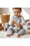 Rabbit Motif Pompom Knitwear Baby Salopet Jumpsuit / Gift Set with Combed Cotton Bodysuit - 2