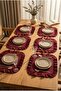 Cotton Ruffled Square Placemat Set of 6 Placemat 33 cm