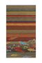 Sdt Modern Art Inspired Fish Figured Tile and Mustard Striped Woven Base Decorative Carpet Sdt1376 - 3