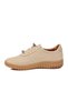 Beige Genuine Leather Women's Casual Shoes - 4
