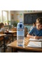 Kids Water Bottle with Flip Lock Straw Lid for School 600ml - Multicolor - 2
