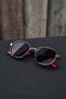 Lunex Unisex Sunglasses Black Smoked Glass Geometric Metal Frame Premium Design Uv400