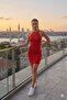 Women's Ribbed Halter Neck Slim Fit Mini Dress - 5