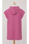 Adult Hooded Towel Poncho Pink Gray Beach Poncho with Pockets - 2