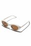 Set of Two Women's Sunglasses White Brown & Black Nude Uv400 - 8