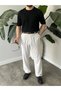 Men's Slim Fit Knitted Patterned Crew Neck Short Sleeve Lycra Knitwear T-Shirt - 3