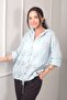 Women's Hooded Buttoned Front Jacket with Pockets and Brode Scallop Embroidery in Italian Cotton - 3