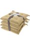 4 Pack Velvet Soft Chair Pads with Ties, Seat Cushion, Dining, Indoor/Outdoor, Beige-40x40cm