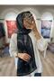 شال سيرينزا ناعم بنقشة مميزة - أسود - 5