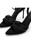 Women's Thin Heeled Ankle Strap Evening Dress Shoes with Stone Detail, Stylish Evening & Special Occasion Heeled Shoes - 3