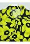 Plus Size V-Neck Floral Patterned Flounce Midi Length Women's Dress - 5