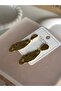 Xp Gold Asymmetric Surface Anti-Tarnish Steel Stylish Earrings - 2