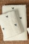 Set of 4 Bowknot Embroidered Towels (2 Pieces 50X90 cm - 2 Pieces 70X140 cm) |   Luxury Bath Towel Set |   100% Cotton - 3