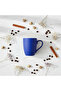 Royal Blue Matte Ceramic Coffee Mug – 400 ml | Elegant Two-Tone Design - 3