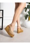 Gomez Mink Suede Wedge Heeled Women's Sandals - 3