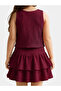 Girl's Wrinkled Textured Skirt and Top Set - 3