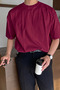 Men's Oversize T-Shirt Cotton Fabric Crew Neck Comfortable Fit T-Shirt - 2