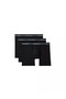 Men's Cotton Slim Fit 3-Piece Black Boxer Briefs with Elastic Waistband - 6