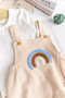 Sky Blue Belted 100% Cotton Baby Boy Salopet Summer Jumpsuit - 3