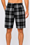 Black Plaid Men's Shorts with Pockets – Modal Cotton, Ultra Comfortable, Anti-Sweat, Elastic Waist Summer Shorts - 4
